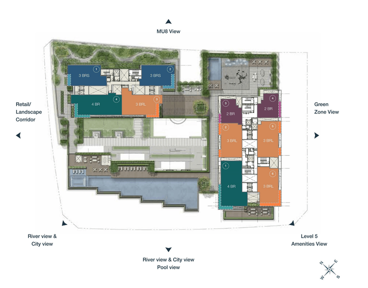 Mặt bằng tầng 5 Cove Residence