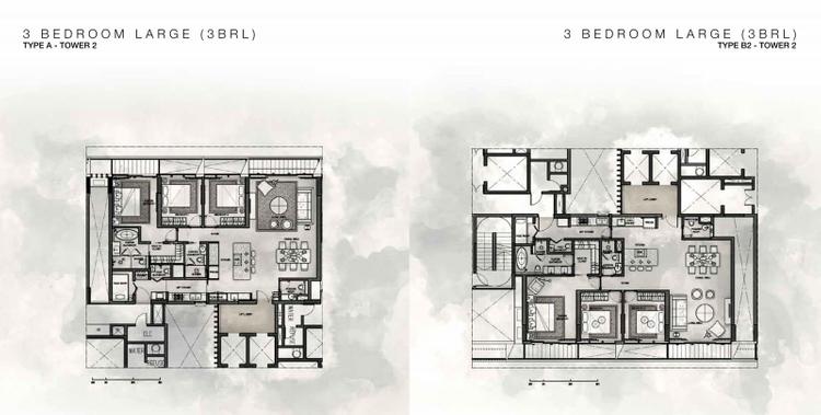 Mặt bằng chi tiết căn hộ phòng ngủ lớn