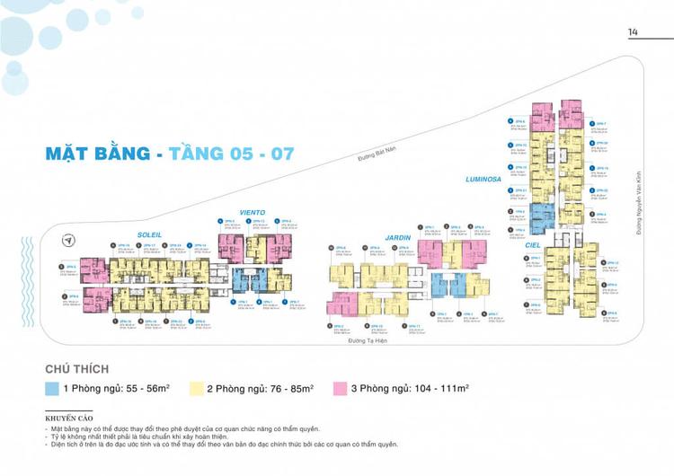 Mặt bằng tầng 5-7