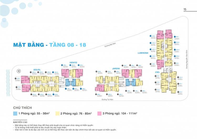 Mặt bằng tầng 08-18