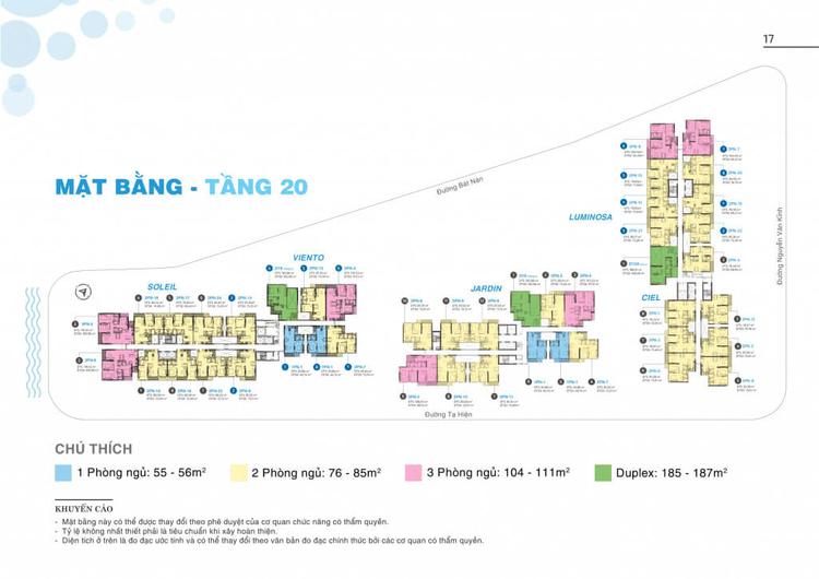 Mặt bằng tầng 20