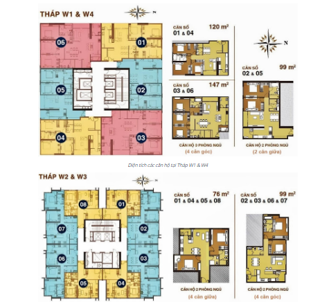 Mặt bằng căn hộ khu Central Tower