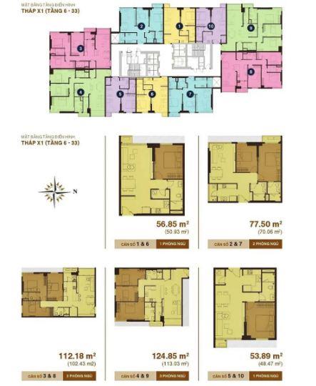 mặt bằng tháp x1