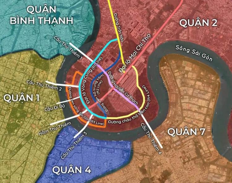  5 cây cầu trọng điểm của KĐT Thủ Thiêm