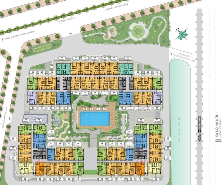 mặt bằng tầng 6-20