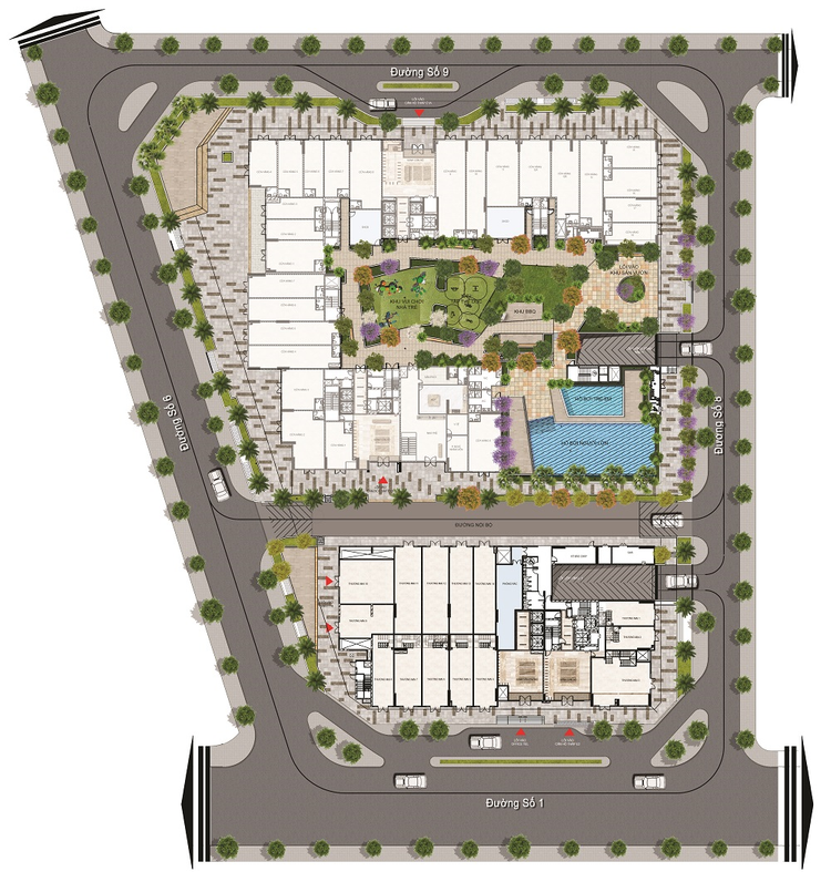 mặt bằng lô E