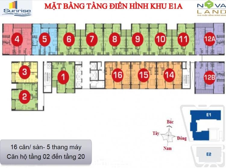 mặt bằng tầng điển hình khu e1a