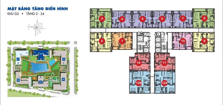 mặt bằng khu G2