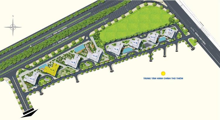 Mặt bằng tổng thể căn hộ the Sun Avenue Quận 2 