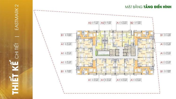 Mặt bằng tầng Eastmark 2