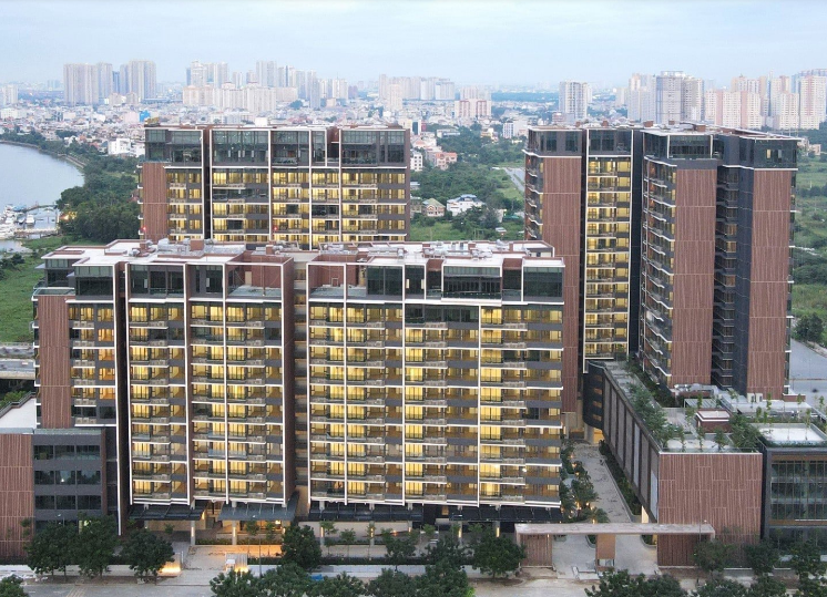 Hình ảnh tiến độ dự án The River Thủ Thiêm thời điểm tháng 8/2022