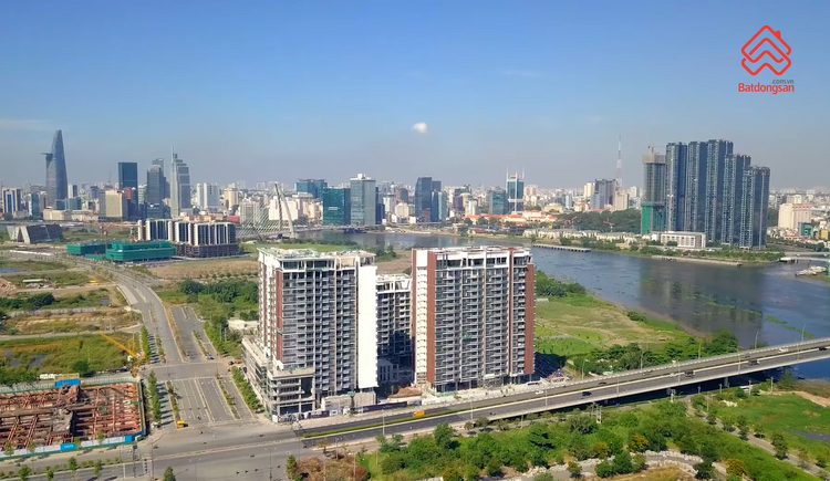 Ảnh thực tế tiến độ dự án The River Thủ Thiêm tháng 3/2022