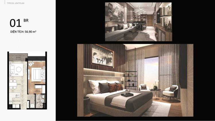 căn hộ 1 phòng ngủ