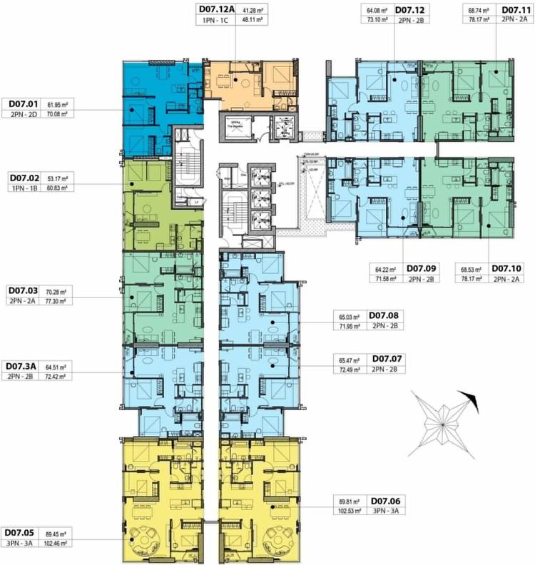 Mặt bằng Kingdom 101: tháp A