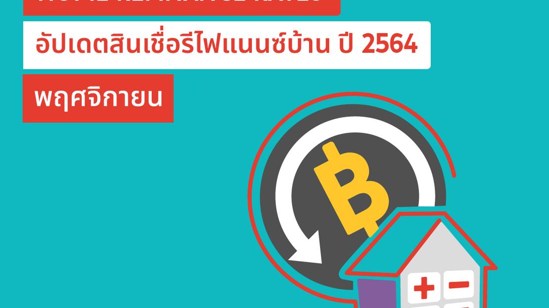 อัปเดต! อัตราดอกเบี้ยสินเชื่อรีไฟแนนซ์บ้าน ประจำเดือน พฤศจิกายน 2564