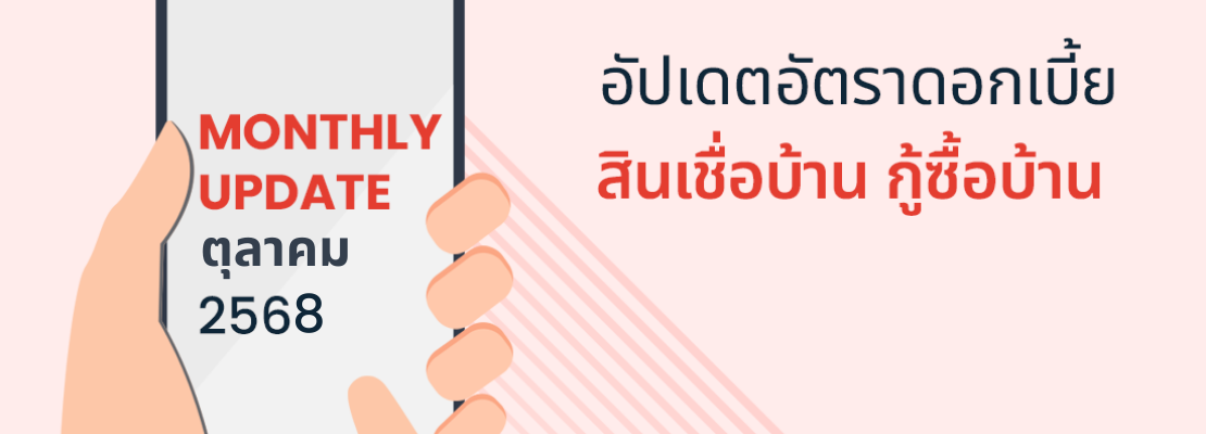 อัปเดต! ดอกเบี้ยบ้าน 2568 ทุกธนาคาร