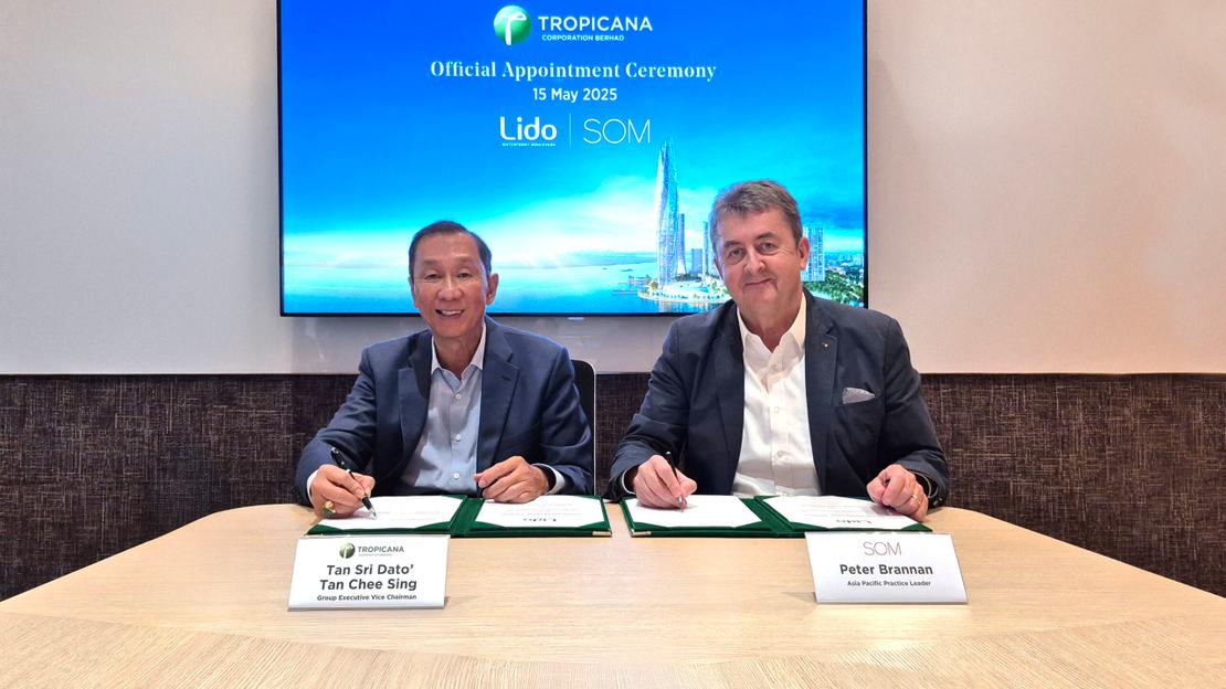 TROPICANA APPOINTS SKIDMORE, OWINGS & MERRILL TO LEAD LIDO WATERFRONT BOULEVARD TRANSFORMATION IN JOHOR