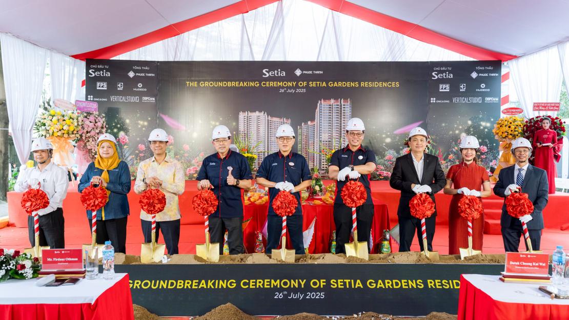 S P SETIA BREAKS GROUND FOR SETIA GARDENS RESIDENCES AT ECOXUAN, LAI THIEU IN HO CHI MINH CITY