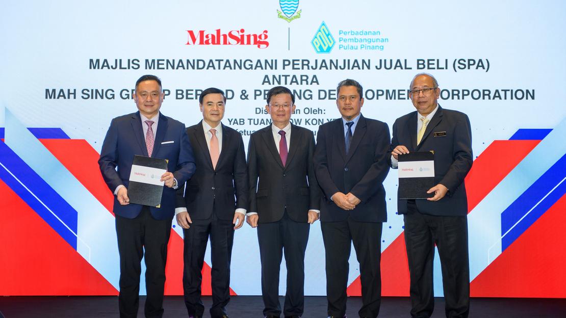 MAH SING SIGNS LAND ACQUISITION AGREEMENT WITH PDC WITNESSED BY PENANG CHIEF MINISTER