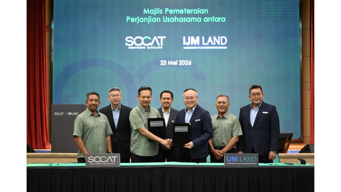 IJM Land and MOF Inc.’s SOCAT Formalise Joint Venture to Develop RM1.96 billion Industrial Park in Sedenak, JS-SEZ