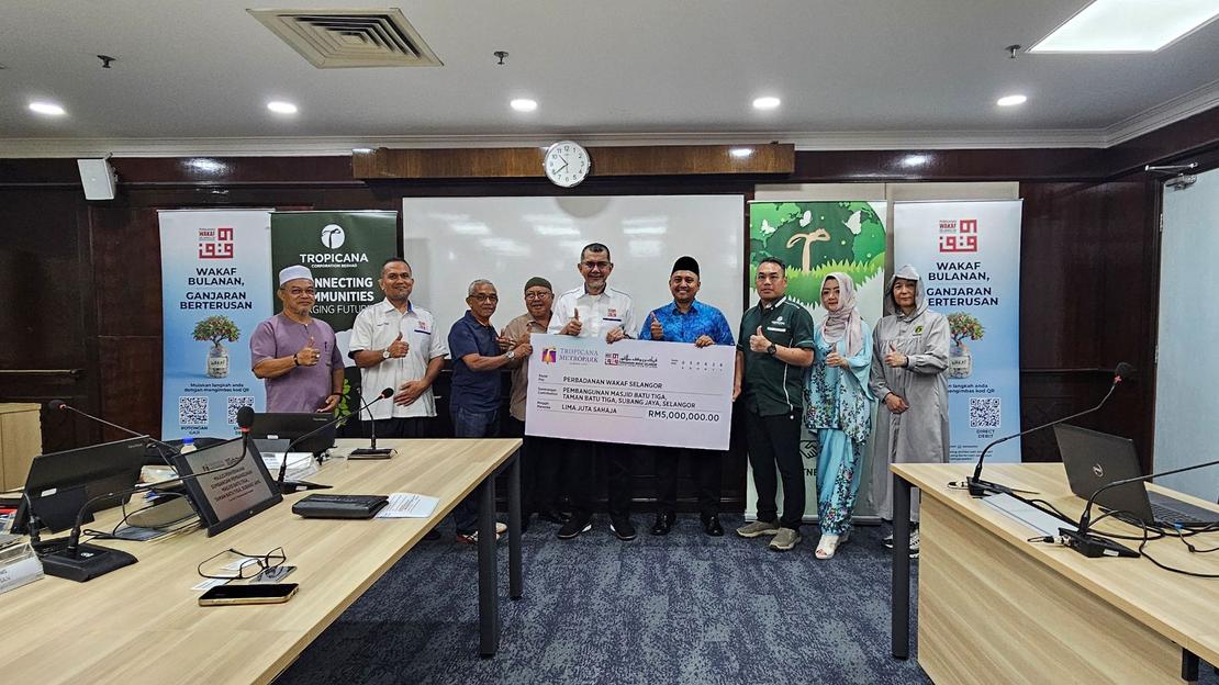 TROPICANA METROPARK CONTRIBUTES RM5 MILLION FOR THE BUILDING OF TAMAN BATU TIGA MOSQUE