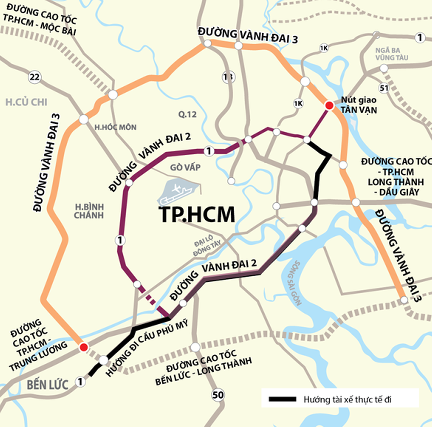 Dự án đường Vành đai 3 TP.HCM góp phần hoàn thiện vành đai giao thông kết nối TP.HCM và khu vực