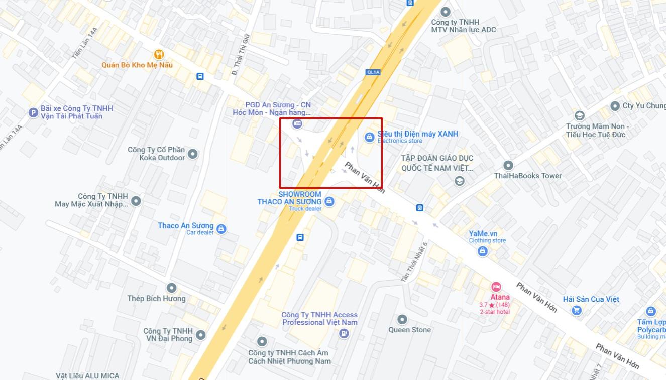 Ngã 4 Bà Điểm là nút giao thông quan trọng tại huyện Hóc Môn, TPHCM