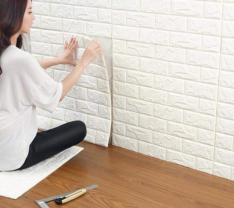 Cách decor phòng trọ nhỏ với xốp dán tường