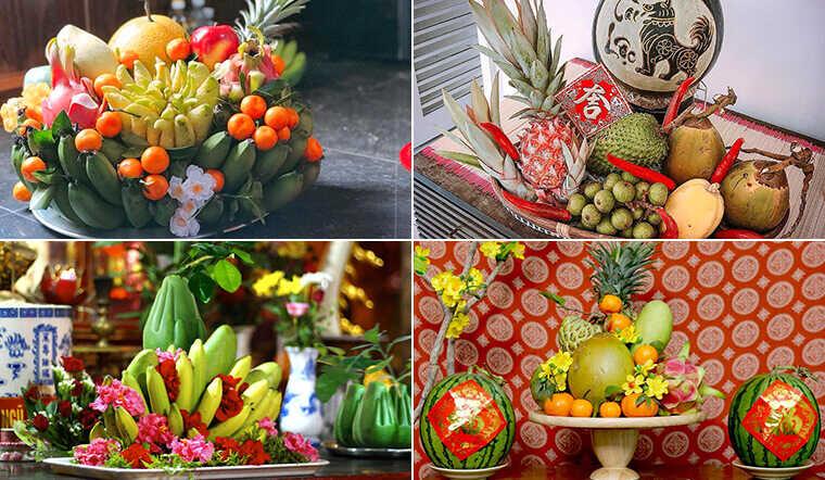 Một số mẫu mâm ngũ quả ngày Tết của người Việt