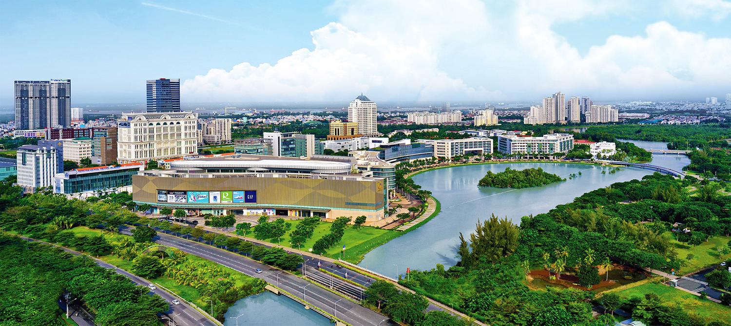 Trung tâm quận 7 với Phú Mỹ Hưng là khu vực đô thị kiểu mẫu của cả nước. 