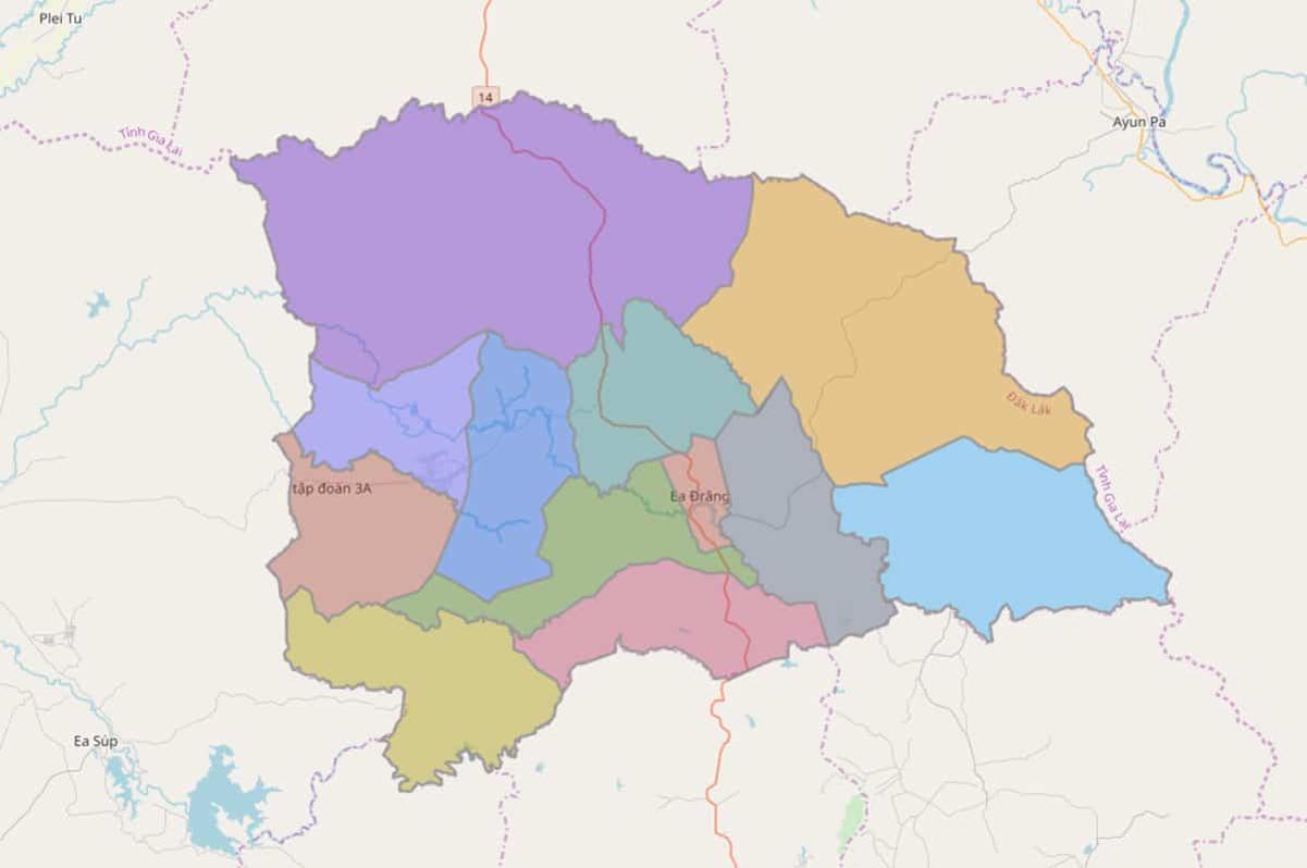 Bản đồ huyện Ea H'Leo