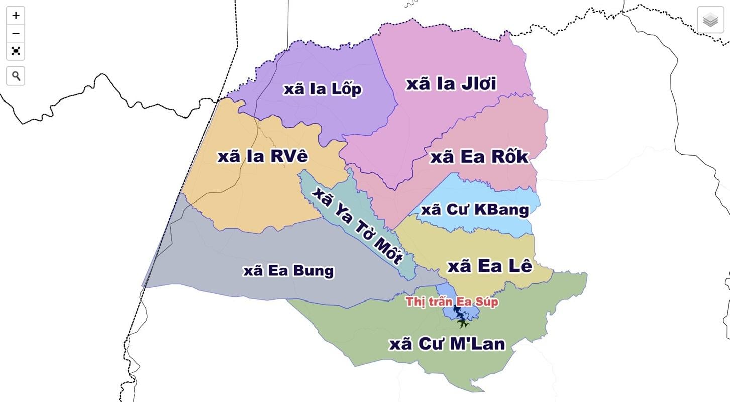 Bản đồ huyện Ea Súp