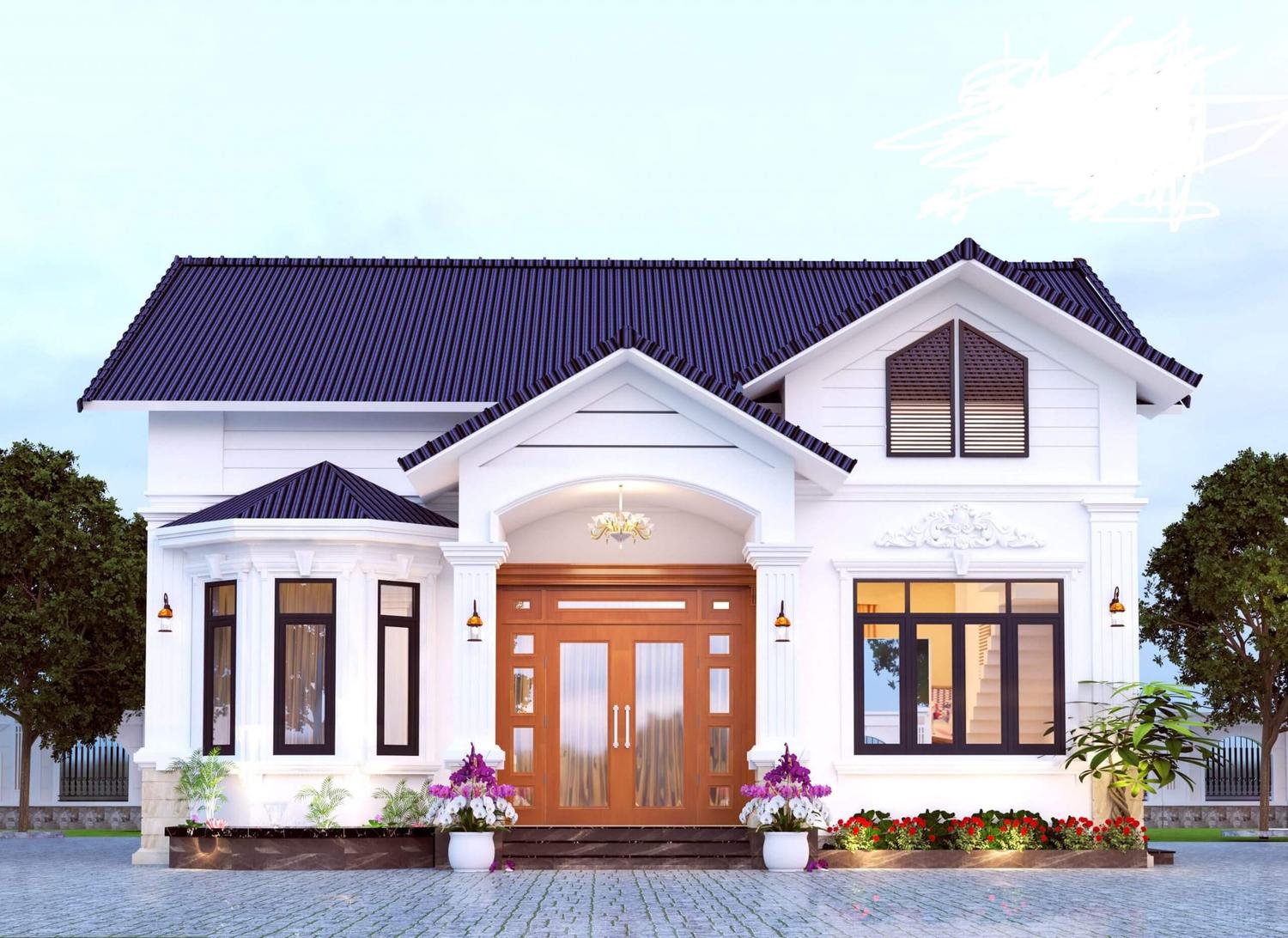 Nhà cấp 4 3 gian đơn giản