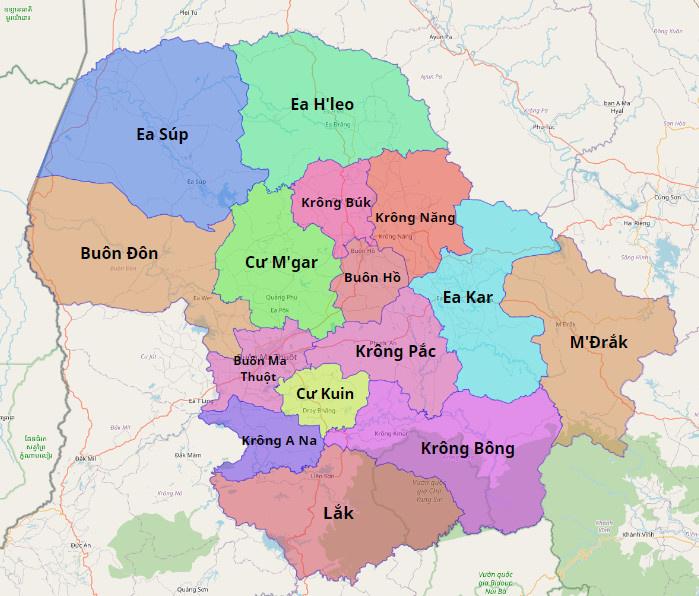 Bản đồ Daklak