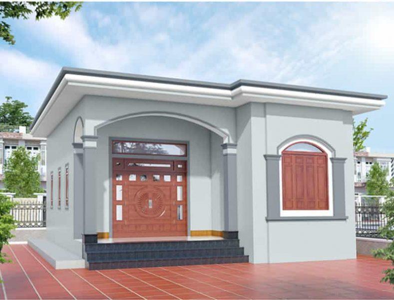 Thiết kế nhà cấp 4 mái bằng phong cách đơn giản