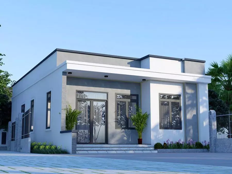 Nhà cấp 4 mái bằng đơn giản