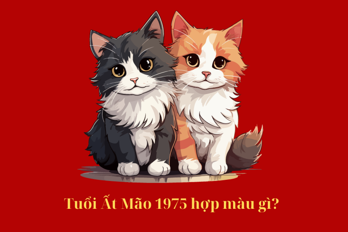 Ất Mão 1975 hợp các màu tượng trưng cho hành Thủy và Kim, kỵ các màu thuộc hành hỏa