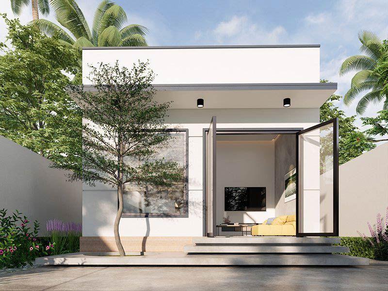 Mẫu nhà ống 1 tầng đẹp 5x20m