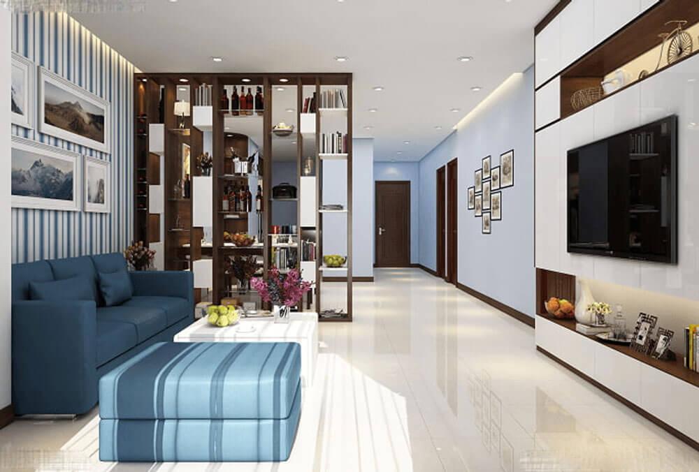 Mẫu nội thất phòng khách cho nhà ống