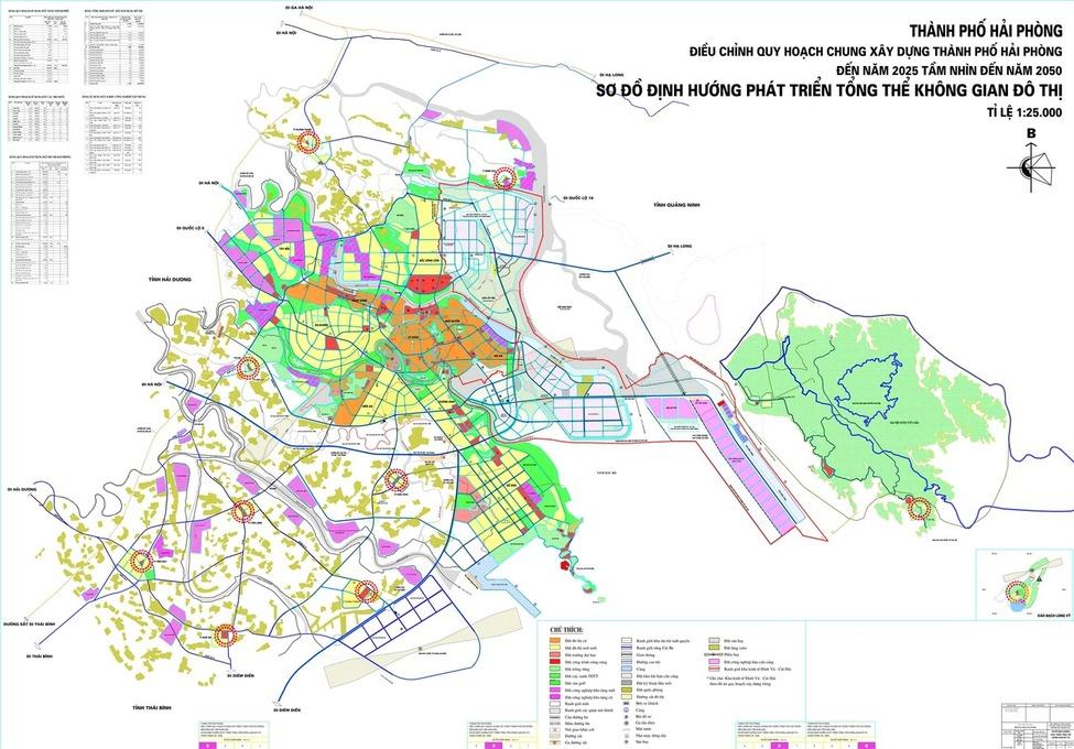 Bản vẽ định hướng phát triển không gian thành phố Hải Phòng