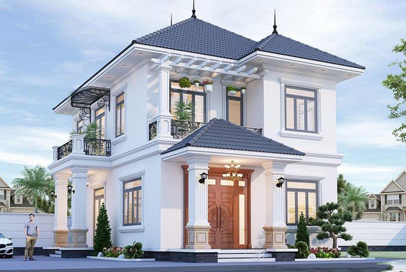Thiết kế mẫu nhà mái Nhật 2 tầng có thể tùy chỉnh theo yêu cầu và sở thích của gia chủ.