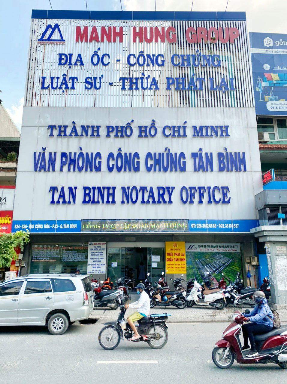 Hình ảnh văn phòng công chứng Tân Bình khi chưa đổi tên