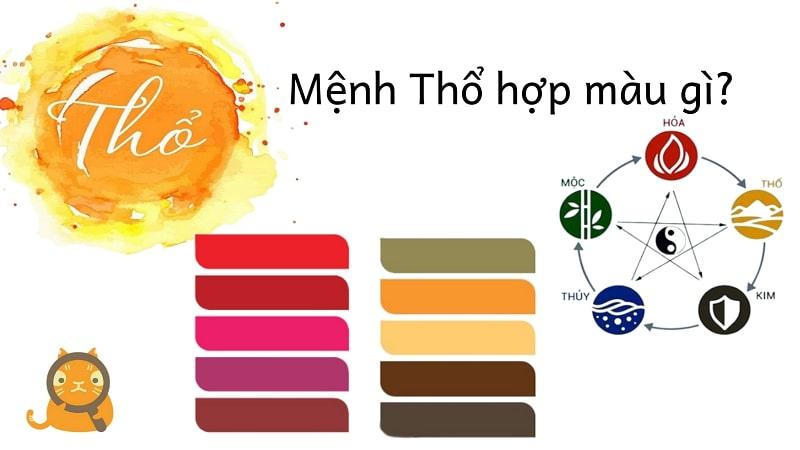 Mệnh thổ hợp màu gì