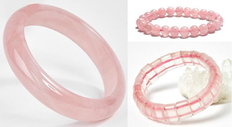 Trang sức làm từ đá thạch anh hồng