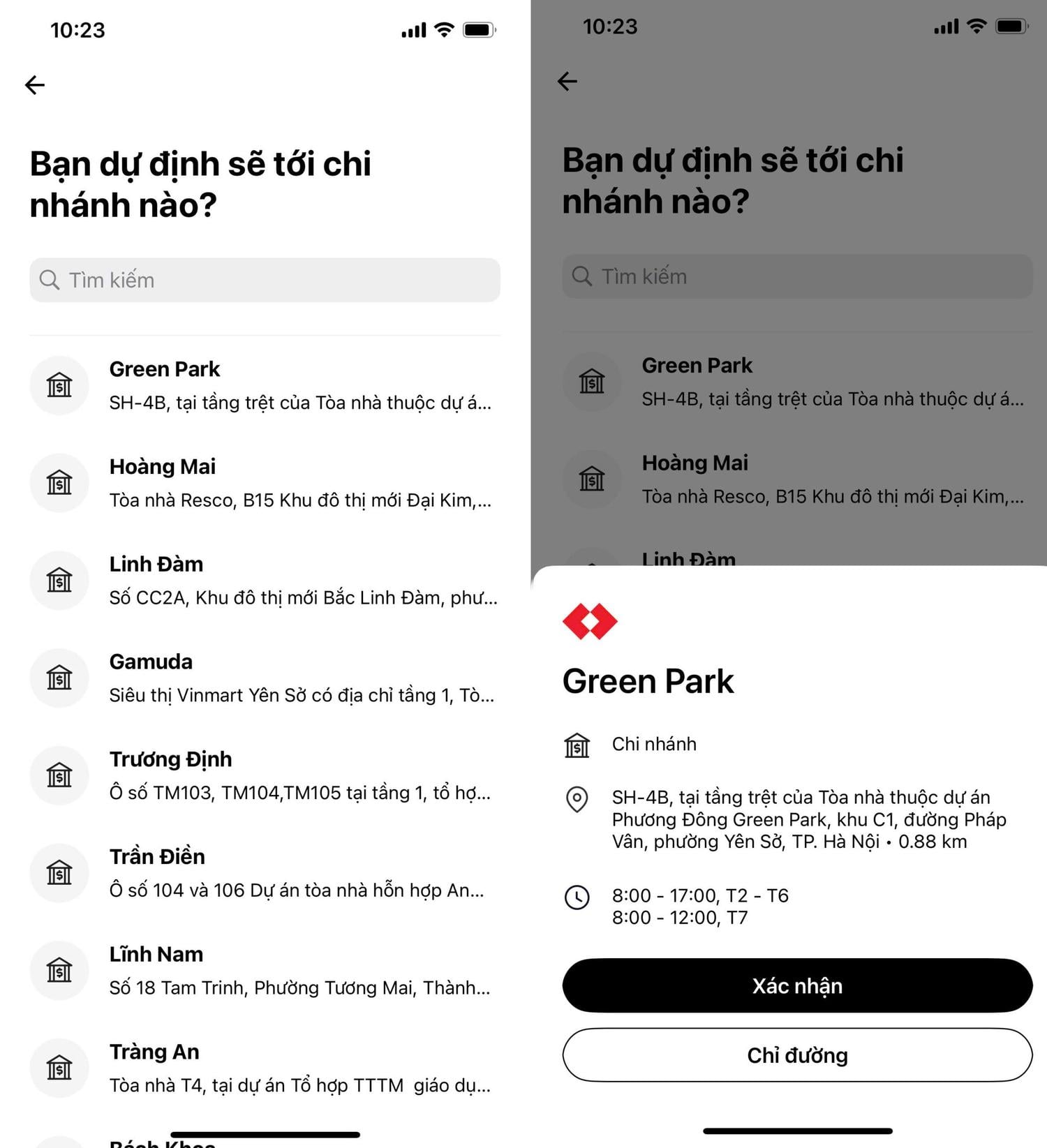 đặt lịch hẹn tại chi nhánh Techcombank