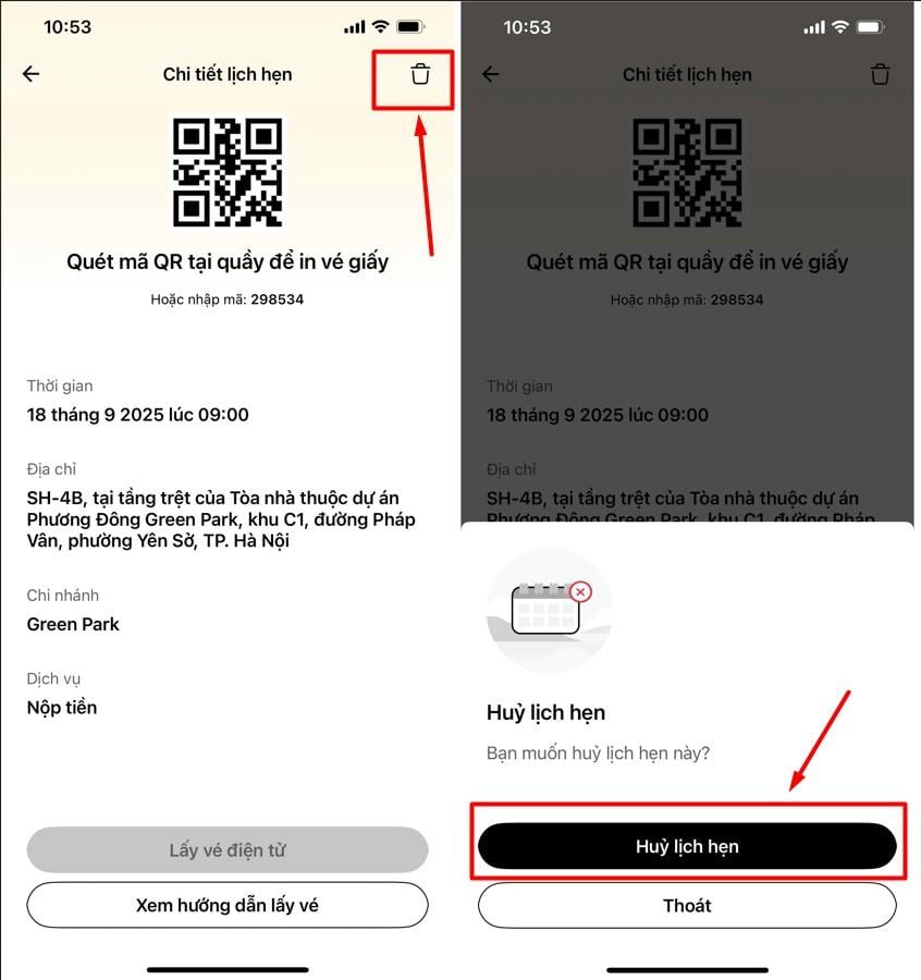 đặt lịch hẹn tại chi nhánh Techcombank
