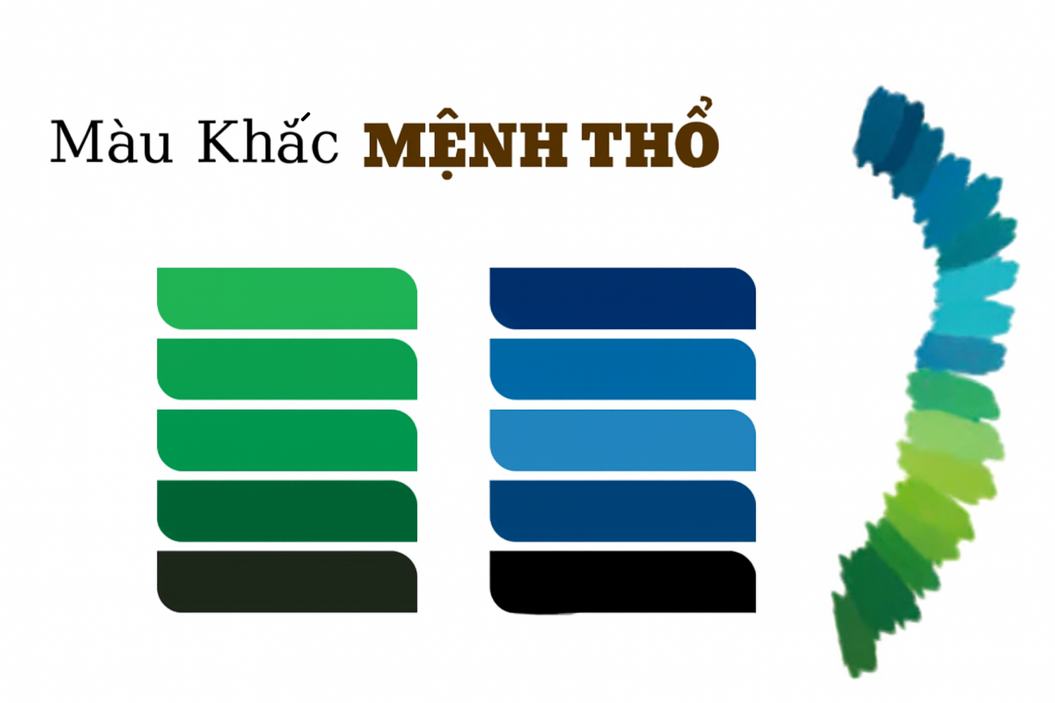 Các màu khắc mệnh Thổ. Ảnh: Tiki