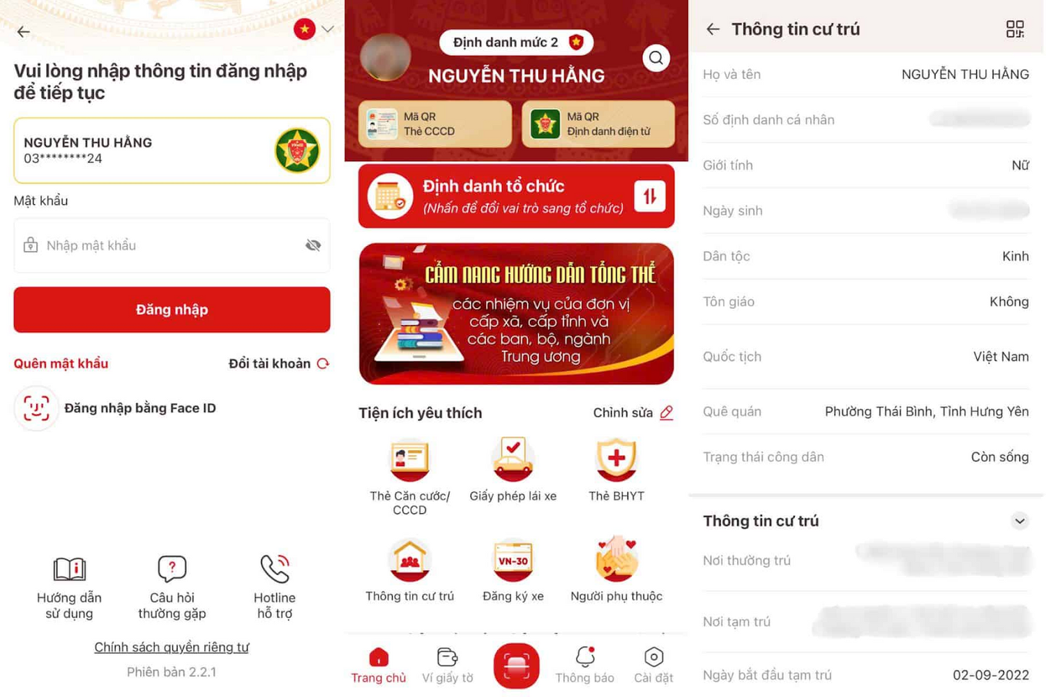 Các bước tra cứu địa chỉ cá nhân qua app VNeID