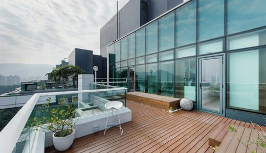 This condo has one of the biggest balconies we've ever seen