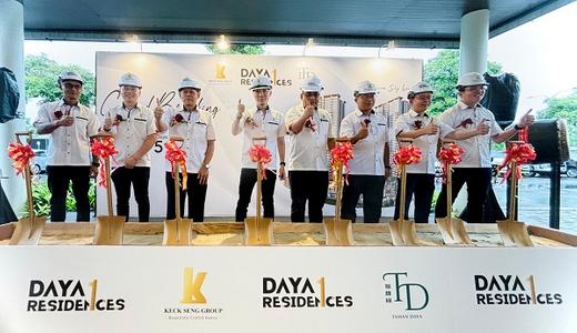 Keck Seng Property Breaks Ground For Daya 1 Residences - Its Freehold, Integrated, And Low-Density Serviced Apartments In Taman Daya, Tebrau